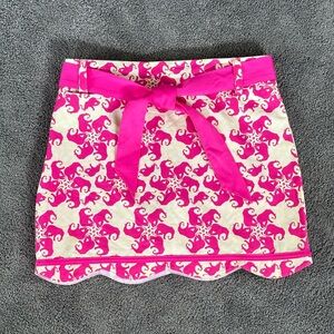 NWT Turtles & Tees Girls Sz XL Pink Elephant Tennis Golf Skort ‘Take a Swing’